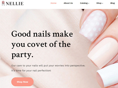 Nellie - Nail, Hair & Beauty Responsive Shopify Theme design responsive theme web design wordpress