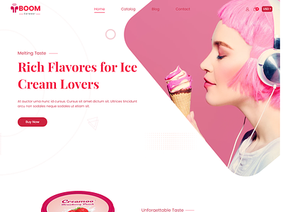 Boom - Ice Cream Shopify Theme design ecommerce graphic design responsive shopifytheme theme ui web design website website design