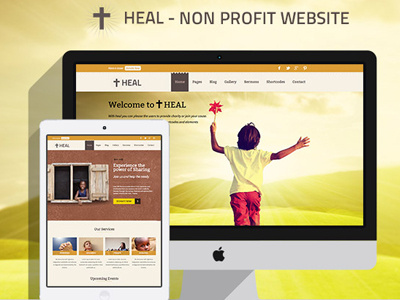 Heal Church & Charity WordPress Theme charity church donate events fundraise government health light medical ministry ngo politics