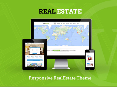 RealEstate - Responsive Real Estate Theme agency agent apartment broker construction corporate directory home map online business property real estate