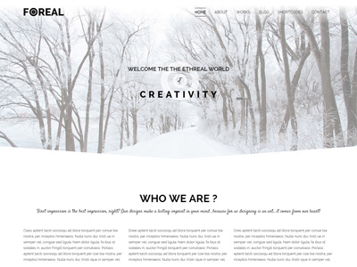 Foreal - Dark and Light One Page HTML Template