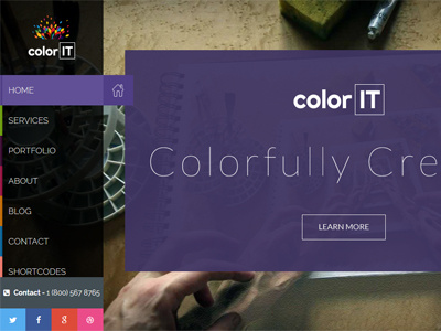 coloriT - Colorful Single Page HTML Template business css3 html5 one page portfolio responsive template web web design website