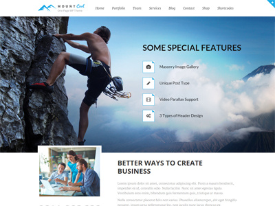 Mountcool - One Page Multipurpose WordPress Theme