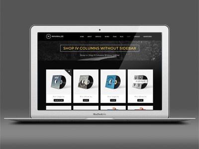 Minimalize Shop Page business creative minimal one page portfolio responsive theme web website wordpress