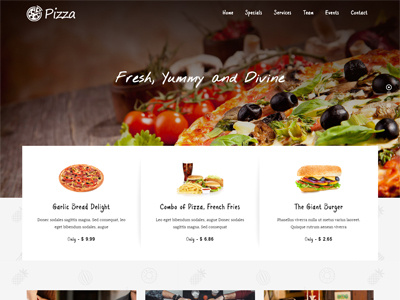 Veda Pizza Demo bakery cafe coffee shop ecommerce pizza responsive theme web design website website design wordpress