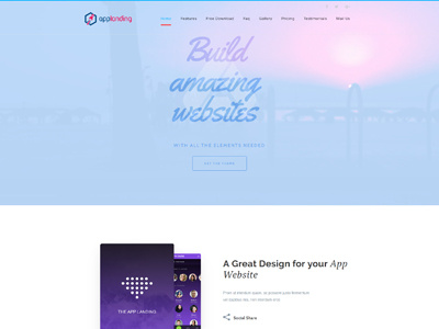 AppLanding | Multipurpose & Flexible Landing WordPress Theme app corporate ecommerce event marketing responsive theme web design website website design wordpress