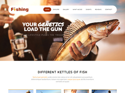 VEDA Fishing Demo agency club ecommerce fishing responsive theme web design website website design wordpress