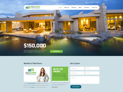 RealHome Single Property WordPress Theme agent ecommerce property real estate responsive single theme web design website website design wordpress