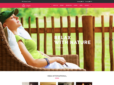 VEDA Elight Demo accommodation hotel resort responsive theme web design website website design wordpress