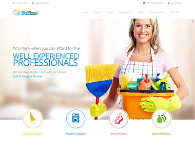 We Clean - Cleaning Company WordPress Theme cleaning ecommerce maintenance plumbing responsive theme wordpress