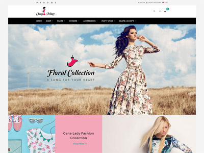 Classy Missy - A Fashion Store Shopify Theme ecommerce fashion responsive shopify theme web web design website design