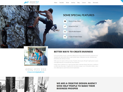 Mount Cool Demos agency event multipurpose one page portfolio responsive theme web web design website design wordpress