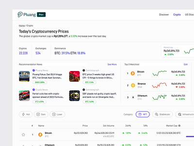 Cryptocurrency - Web Design