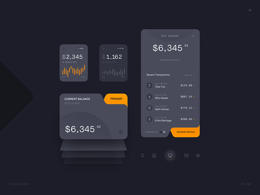 DASH Crypto Wallet - Part 1 by Pedro Tribizon for Dtail Studio on Dribbble