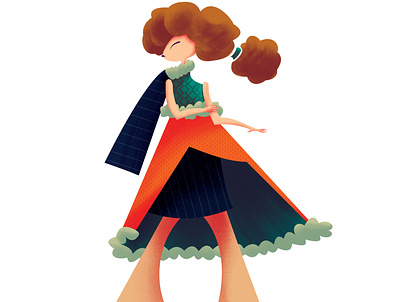patterns oranges blues affinity designer character design digital fashion illustration instragram vector