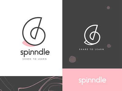 Logo for Spinndle fibonacci logo s s logo spiral stairs