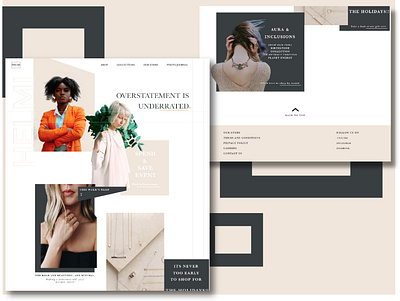 Website design for jewellery/fashion brand design fashion jewelry sketchapp ui web design