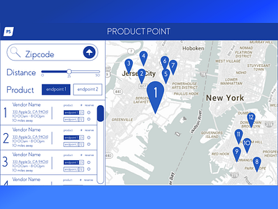 Vendor Locator Desktop View app branding design desktop graphic design illustration logo typography ui ux vector