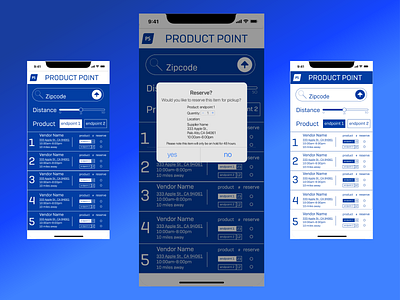 Vendor Locator Mobile Design