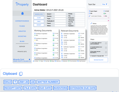 Dashboard Design with Removable Clipboard app branding clipboard dashboard design graphic design illustration logo typography ui ux vector