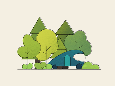 Camping Trip art camp design forest illustration summer