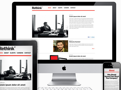 Rethink.dk design responsive website