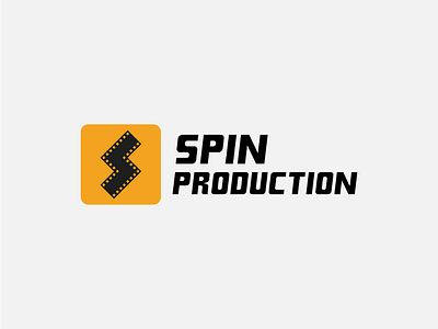 Spin Production branding camera film logo production studio typography