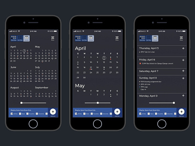 Lists Calendar View app calendar color flat icon ui ux