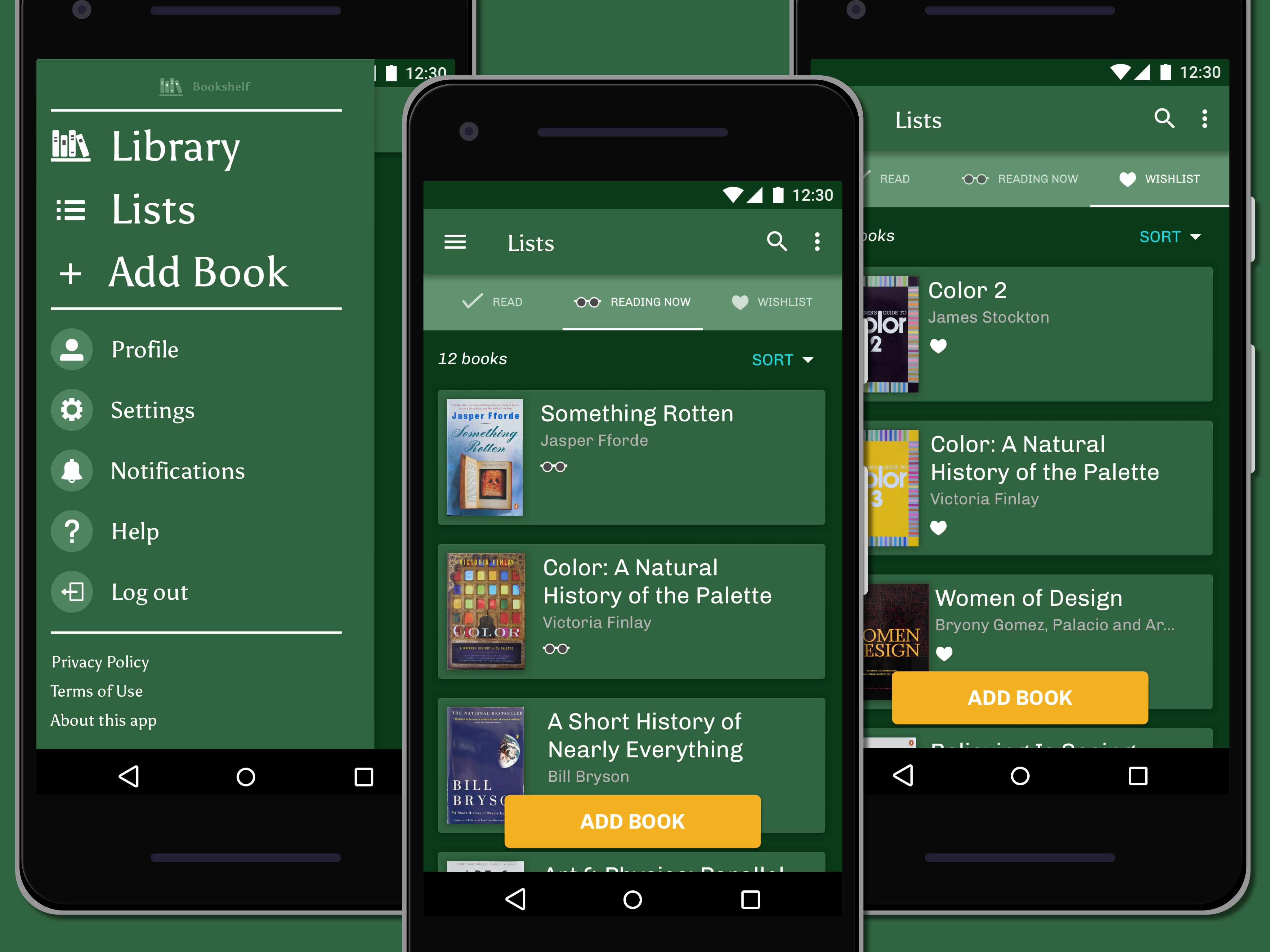 Bookshelf Lists Android By Veronica Lee On Dribbble