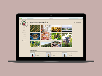 The Cellar Home Laptop branding ecommerce flat photography responsive ui website