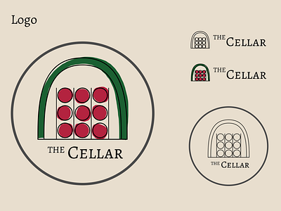 The Cellar Logo branding ecommerce flat illustration logo procreate