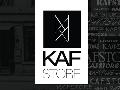‏Special logo for me SHOP KAF STORE brand branding graphic design identity illustration logo shop الألوان التصميم الخطوط طباعة ‏art direction