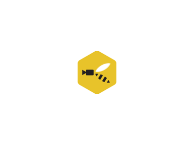 Hornet Eye Logo GIF Animation bee camera gif logo animation wing
