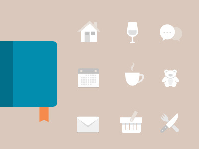 Pick Your Portion Icons flat icons set