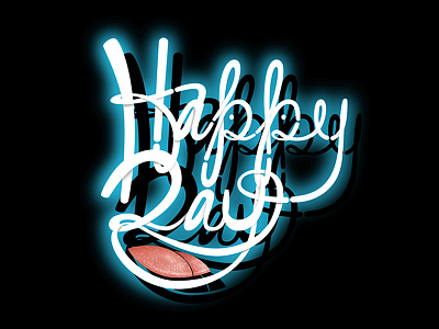 Happy Day! cartoon illustration lettering magic