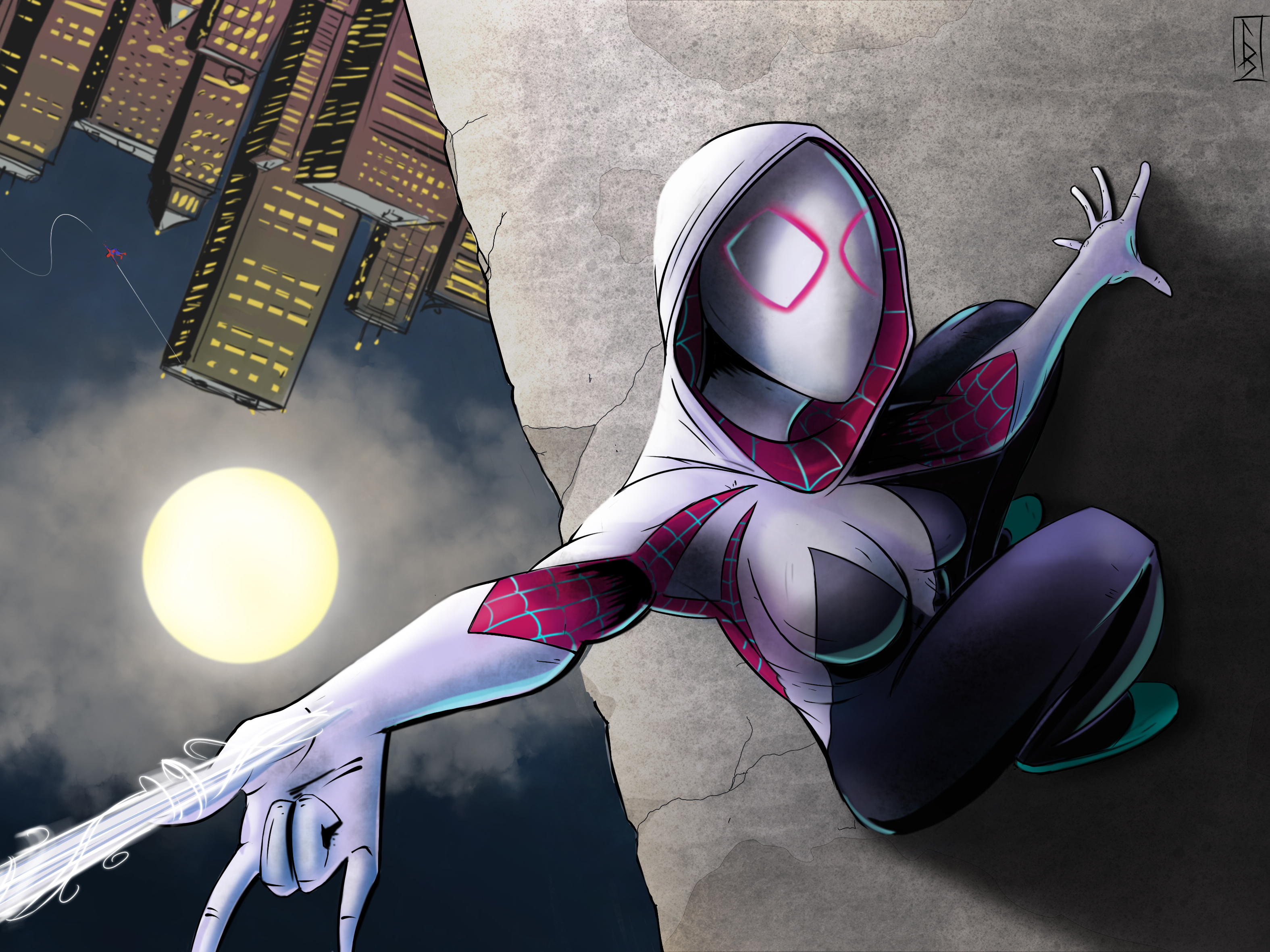 Spider gwen animations. Гвен паук. Гвен паук 2023. Гвен паук 18. Женщина-паук (Гвен Стейси).