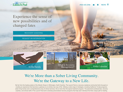 Sober Living Website Design design ui ux web design webdesign