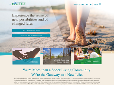 Sober Living Website Design