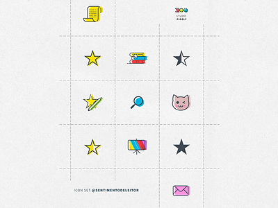 Icon Set for Sentimento de Leitor design icon icon set illustration ui user experience user interface vector