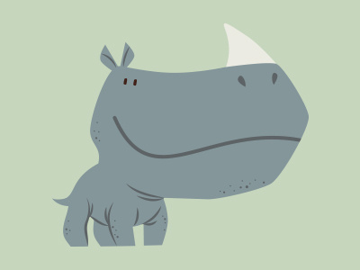 Tbim Junior Rhino character design drawing grey illustration pop rhino tommydoyle vector
