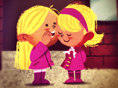 The Gossip girl illustration texture tommydoyle