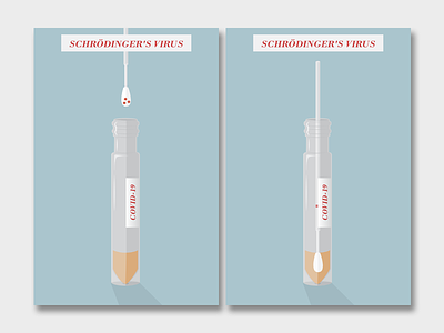 Schrödinger's Virus: COVID-19 clean coronavirus covid-19 design graphic design illustration medical medical illustration minimal typography