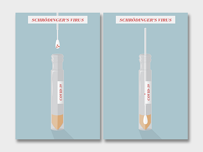 Schrödinger's Virus: COVID-19 clean coronavirus covid 19 design graphic design illustration medical medical illustration minimal typography