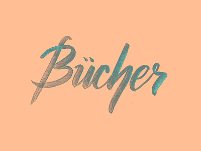 Bücher brush lettering brush script graphic design hand lettering lettering typography