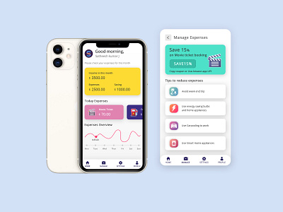 monthly expenses expense manager expense tracker flat ui design gradient icon mobile app mobile app design mobile ui ui design ui ux