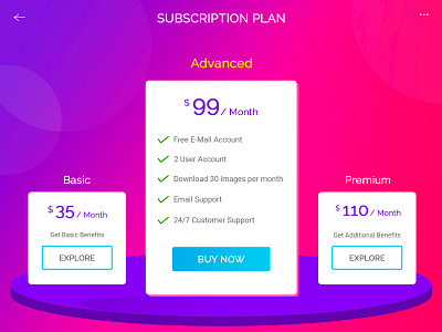 Subscription Plan color theme subscribe subscription subscription plan subscriptions ui color theme ui design