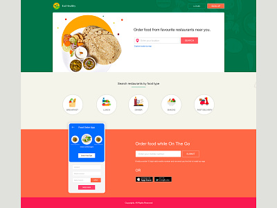 Food Order App flat ui colors flat ui design food app food order food ordering ui ux