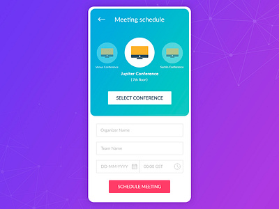 Meeting Scheduler App meeting schedule mobile app mobile app design mobile ui uidesign
