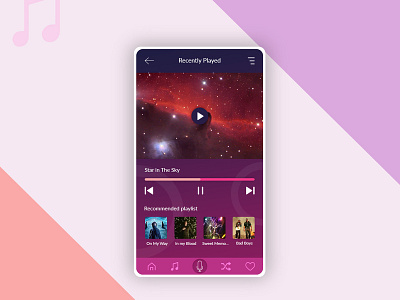 Music Player App flat ui flat ui colors mobile app mobile app design mobile ui music player app ui design