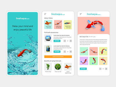 aquarium app app aquarium app color theme flat ui colors flat ui design mobile app mobile app design mobile ui ui ux ui design